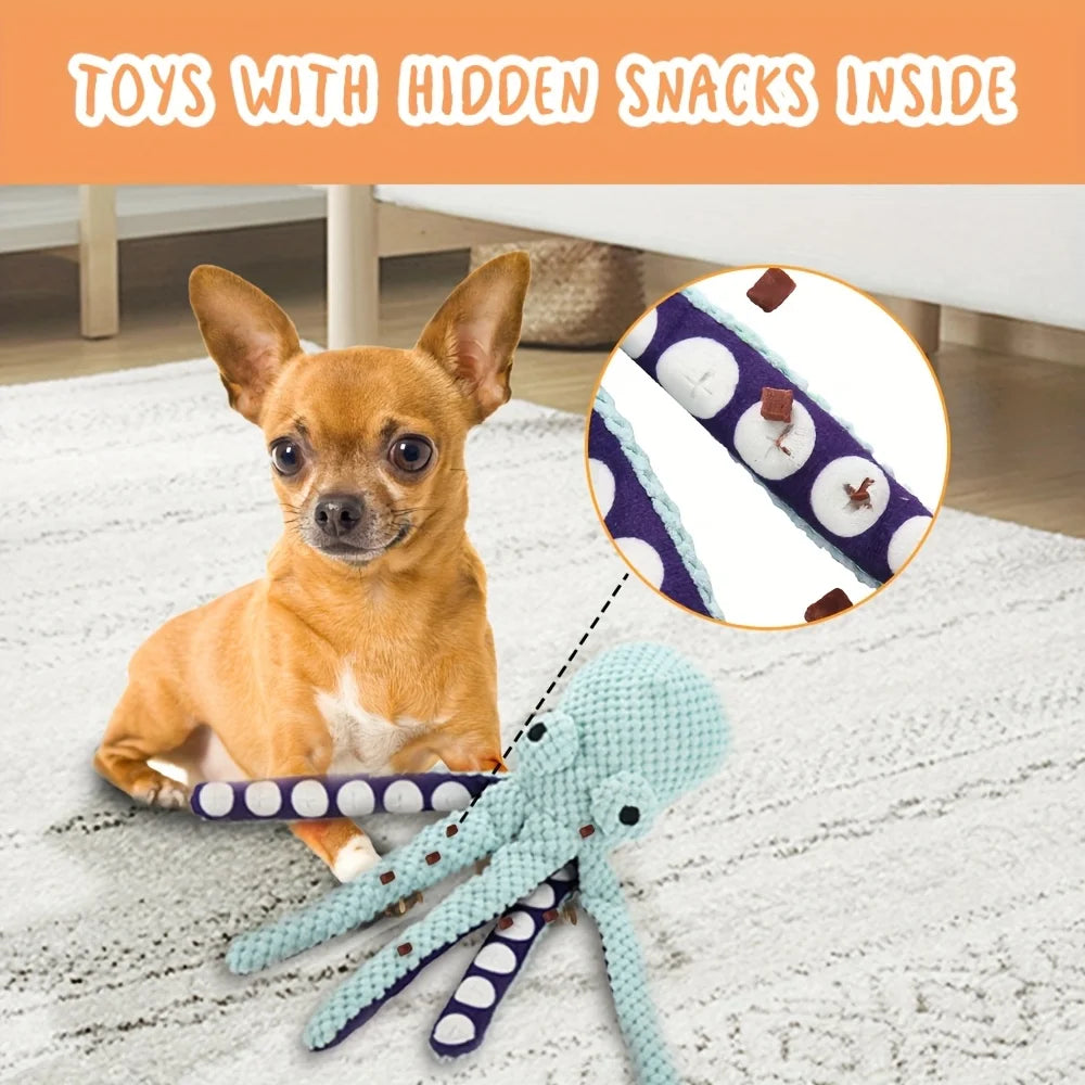 Octopus Plush Pet Chew Toy