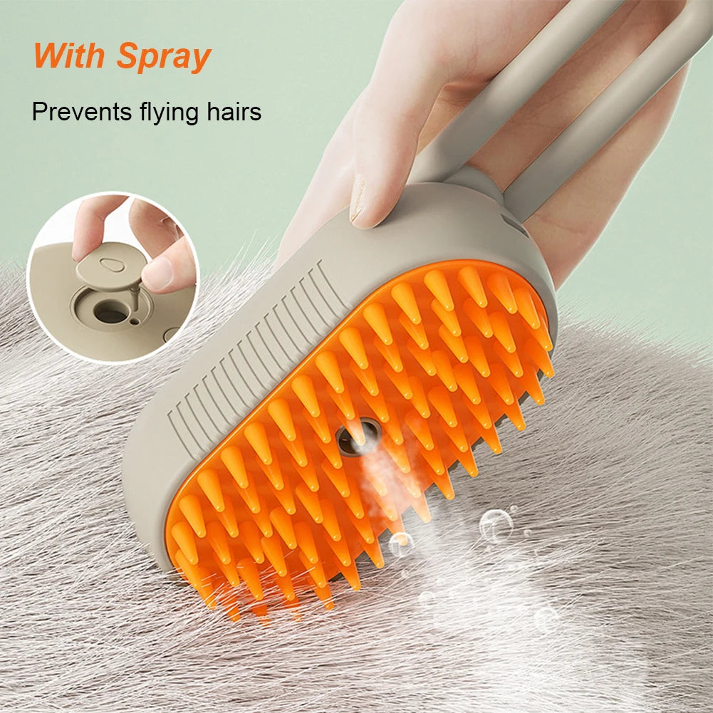 Self-Cleaning Pet Steam Brush