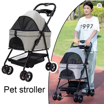 Foldable 3-Wheel Pet Stroller
